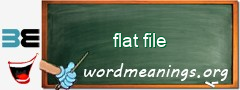 WordMeaning blackboard for flat file